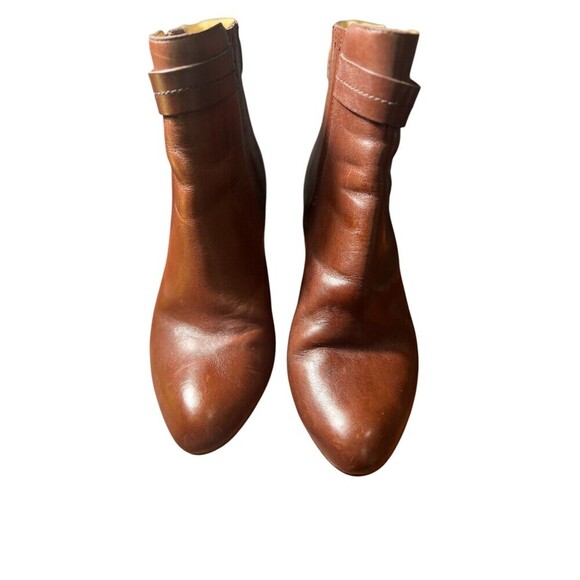 Coach Womens Letty Leather Wedge Heeled Ankle Boots Size 9.5B Brown Party Chic - Picture 5 of 8